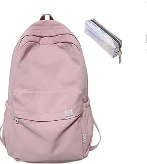 QBLIT Sage Green Backpack for School,Large-capacity Aesthetic Backpacks,Kawaii Backpack for Teen Girls (Color : Pink)