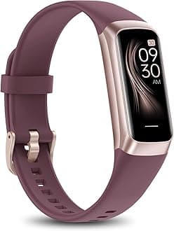 ZKSSGY Fitness Tracker with 24/7 Heart Rate Blood Oxygen Sleep Monitor,Activity Tracker with 1.1" AMOLED Touch Color Screen, Multiple Sport Modes Step Counter,IP68 Waterproof for Women Men (Wine Red)