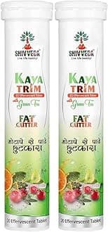 Kaya Trim Effervescent Tablets | Ayurvedic Formula for Weight Management, Detox & Slimming | 40 Tablets | Herbal Health Supplement (Pack of 2)