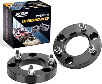 KSP 1.5" F150 Leveling Kits, 1.5in Front Strut Spacers Compatible with Ford F-150 2004-2019 Expedition 2003-2018 2005 - 2008 Lincoln Mark LT, 1-1/2inch Suspension Level Kit (Package of 2pcs Black)