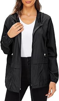 Packable Rain Jackets for Women Waterproof Lightweight Raincoat with Hood Windbreaker Jacket Women Rain Coats