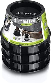 Slipstick CB674 Premium 2 Inch Furniture Risers/Bed Raisers with Steel Reinforced Top (Set of 4) Adds 2" Height, Supports 2,640 Pounds