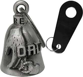 Dream Apparel Motorcycle Bell for Biker Rider Men Women Angel Bell with Bell Hanger, Ride Riding Bell Motorcycle Accessories