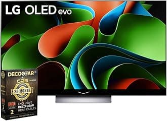 OLED55C3PUA OLED evo C3 55 Inch HDR 4K Smart OLED TV (2023) + Deco Gear 4K HDMI 2.0 Cable w/Pure Copper Conductors x2 & CPS Exclusive 26 Month Protection Pack Bundle (BEACH-CPS-261500)