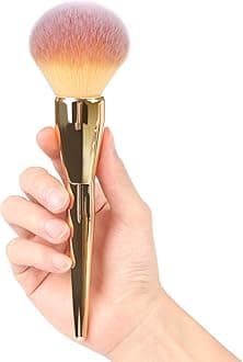 Powder Brush,Daubigny Large Powder Brush Flat Arched Premium Durable Kabuki Makeup Brush Perfect For Blending Liquid,Cream and Flawless Powder,Buffing, Blending,Concealer (Gold)