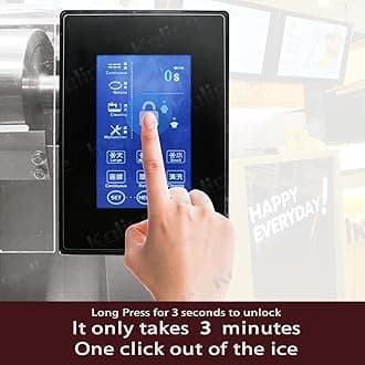 Kolice Commercial Automatically Electric Snow Flake Ice Shaver Machine, Ice Crusher Shaver, Snow Cone Maker Machine, 245kgs/24 Hours Output