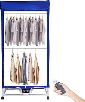 LUOSHALIYA Electric Portable Clothes Dryer Travel Mini Dryer Machine with Temperature Controller 60-70, Electric Clothes Drying for Apartments, Families, Dormitories