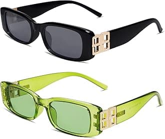 Rectangle Sunglasses for Women 90s Retro Trendy Y2K Classical Vintage Square Shades AR82037