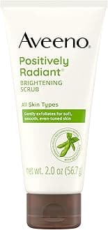 Positively Radiant Skin Brightening Exfoliating Daily Facial Scrub, Moisture-Rich Soy Extract, helps improve skin tone & texture, Oil-& Soap-Free, Hypoallergenic, Travel Size, 2 oz