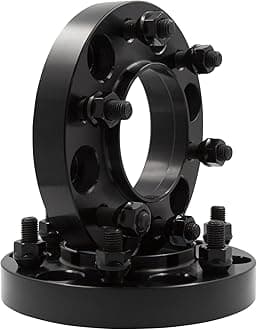 Wheel Accessories Parts 2 Pcs Hub Centric Wheel Spacers Adapters 6x5.5 6x139.7mm 1.00 Inch Thick 93.10mm Hub M12 1.5 12x1.5 Thread Stud Fits Ford Bronco Ranger (No Raptor Bronco Sport Fitment)