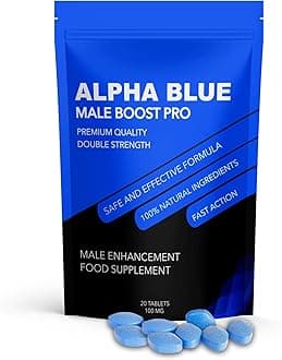 PRO Blue Pills for Men 100 mg - Ginseng Tablets - Herbal Food Supplement - Made in UK (Pack of 10)