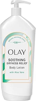 Olay Body Lotion for Women, Soothing Dryness Relief, 24hr Moisturizing & Deep Hydration, Absorbs Instantly, Penetrating Vitamin B3 Complex, For All Skin Types, Aloe Vera Scent, 18 fl oz