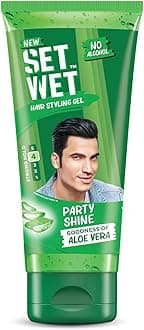 Set Wet Styling Hair Gel for Men - Party Shine, 100gm | Strong Hold, High Shine |For Short to Medium Hair| No Alcohol, No Sulphate