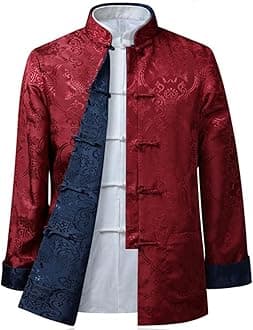Tang Suit Chinese Shirt Style Jacket Collar Traditional Chinese Clothing for Men Silk Kungfu Cheongsam Top Hanfu Men Both Sides