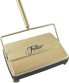 Fuller Brush Electrostatic Carpet & Floor Sweeper with Additional Rubber Rotor-9" Cleaning Path-Rich Gold