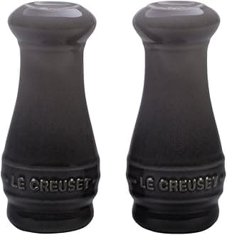 Le Creuset Stoneware Salt & Pepper Shakers Set of 2, 4 oz. each, Oyster