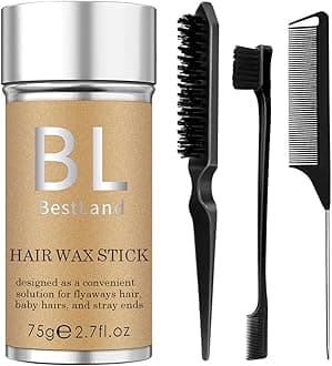 Hair Wax Stick & Black Hair Brush Set