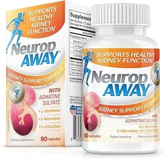 Kidney Support Formula Sugar Free with Agmatine Sulfate 500mg L-Novaline 50mg L-Ornithine 150mg L-Citrulline 100mg Per Capsule 90CT Fast Acting Kidney Support