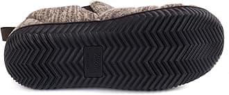 Zizor Men's Comfy Caterpillar Slippers Indoor Outdoor House Shoes, Warm Soft Knit Upper Fuzzy Fleece Lined Memory Foam Sole with Hard Bottom