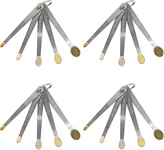 4Pack Mini Measuring Spoons Set, Heavy Duty Stainless Steel Teaspoon for Cooking and Baking, Suitable for Small Amount of Dry or Liquid Ingredients and Spices