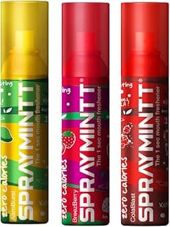 Spraymintt Mouth Freshener | Mukhwas | Breath Freshener | Oral Hygiene |175+ sprays of instant long lasting with Zero Calories Freshness | Aamburst flavour + Brezeberry flavour + Colablast flavour | 15g - Combo of 3