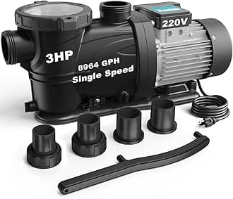 - In/Above Ground Pool Pump Self Primming High Flow,Deep Grey