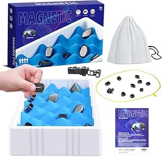 Magnetic Chess Game Stones Chess Set Battle Stones Chess, Educational Checkers Game Checkers Game, Portable Magnetic Stones Board Party Supplies for Party Games and Travel