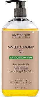 Sweet Almond Oil, Triple A Grade Quality, Pure and Natural from Spain, Cold Pressed, (Packaging May Vary) - 16 fl. Oz