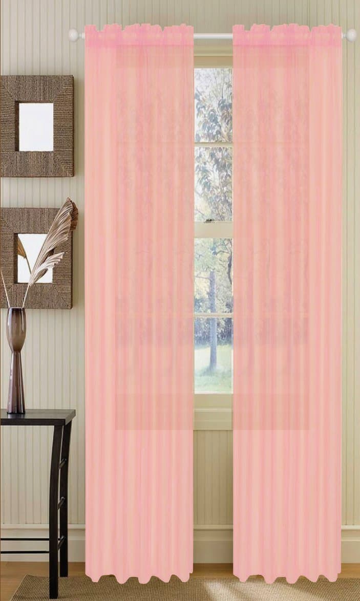 Elegant Voile Sheer Panel Pink - 55X90