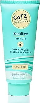 Sensitive Non-Tinted Zinc Oxide Mineral Sunscreen for Body and Face; Broad Spectrum SPF 40; 3.5 oz / 100 g