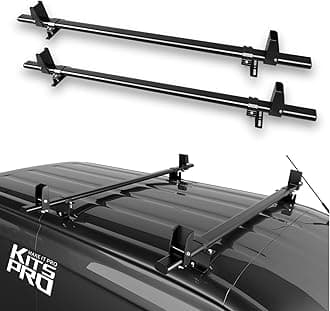 KitsPro 260lb Roof Rack Cross Bars for 2015-2024 Ford Transit Cargo 150 250 350 HD, Matte Black Heavy Duty Stainless Steel Cargo Crossbar, Pack of 2