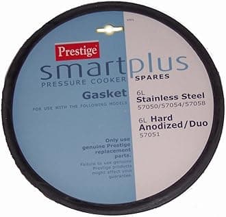 Prestige Smartplus Stainless Steel Pressure Cooker Spares, Gasket-Black, stainless_steel
