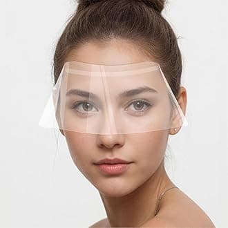 50 PCS Shower Face Eye Shields Clear Disposable Face Shield for Shower Haircut Hairspray Eye Surgery Eyelid Surgery Lash Aftercare for Salon Supplies Eyelash Extensions