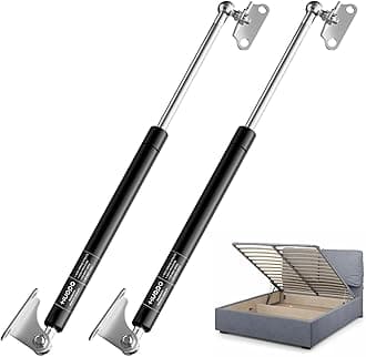 HUOPO 28 Inch 80lb/356N Gas Shock Strut Spring Lift Support for RV Bed Door Floor Hatch Boat Shed Window Custom Heavy Duty Trap Door, Set of 2 with Mounting Brackets