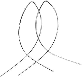 Earring Hoop Stud Drop & Dangle, Fashion Women Long Cross Fish Line Dropping Earring Handmade Art Jewelry Gift for Women Teen Girls Birthday Christmas Friends Gift