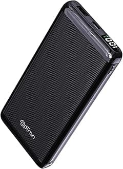 pTron Dynamo Vortex 10000mAh 22.5W Fast Charging Power Bank, 20W PD Fast Charging, Supports Xiamo, Redmi, Samsung,iPhone, Oneplus, Oppo, 2 Outputs & 1 Input & Multiple Layers of Protection (Black)