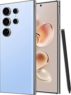 I24 Ultra Unlocked Smartphone,6GB+256GB Built in Pen with128GB Memory Card Cell Phone Android 13, 6.8" HD Screen Unlocked Cell Phone, 6800mAh, 48MP+108MP Dual Camera/Fingerprint Lock (Blue)