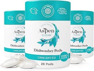 - Unscented Dishwasher Pods | Cuts Grease and Grime | Zero Plastic | Non - Toxic | 100% Natural Dishwasher Detergent | EWG Verified - 28 Count (Pack of 3)