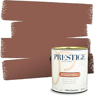 PRESTIGE Paints Interior Paint and Primer In One, 1-Gallon, Eggshell, Comparable Match of Benjamin Moore* Seminole Brown*