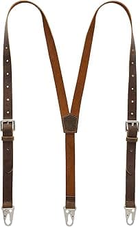 Genuine Leather Suspenders for Men, Y Design Hidden Suspenders Under Clothes, Adjustable Accessories for Men