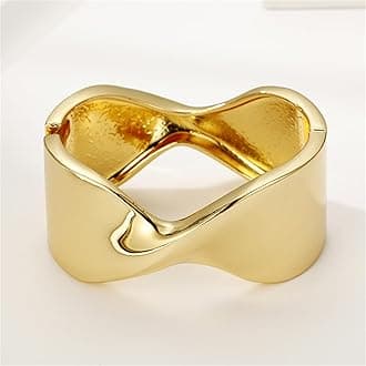 YMBYCM Chunky Gold-plated Bangle Bracelets for Women Trendy Wide Chunky Cuff Bracelets Hammered Irregular Wrist Cuff Wrap Bracelet
