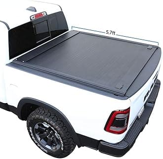 Syneticusa Aluminum Retractable Tonneau Cover for 2019-2021 Ram 1500 5.7ft Short Truck Bed Low Profile Waterproof