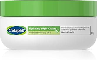 Hyaluronic Acid Night Cream, 50ml, Moisturiser For Sensitive Skin, Hydrates Overnight, Non-Greasy