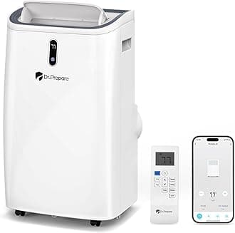 14,000 BTU Portable Air Conditioner with WiFi Enabled, Cooling, Dehumidifier, Fan & Sleep Modes 4-in-1 Portable AC w/Remote Control & 67'' Window Kit, Cools Up To 700 sq. ft, 1-24H Timers