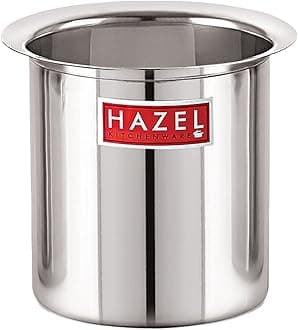 HAZEL Steel Milk Pot | Stainless Steel Milk Boiler Container | Milk Boiling Vessel Gunj for Kitchen, 4000 ML