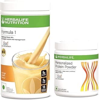 Herbalife formula 1 Shake - 500g (Orange Cream) with Personalized Protein Powder - 200g
