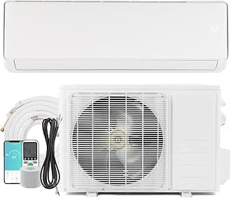 Bonnlo 11500BTU Wifi Enabled Mini Split Air Conditioner & Heater, 17 SEER2 115V Inverter Ductless Wall AC Unit with Pre-Charged Condenser, Heat Pump & Installation Kit
