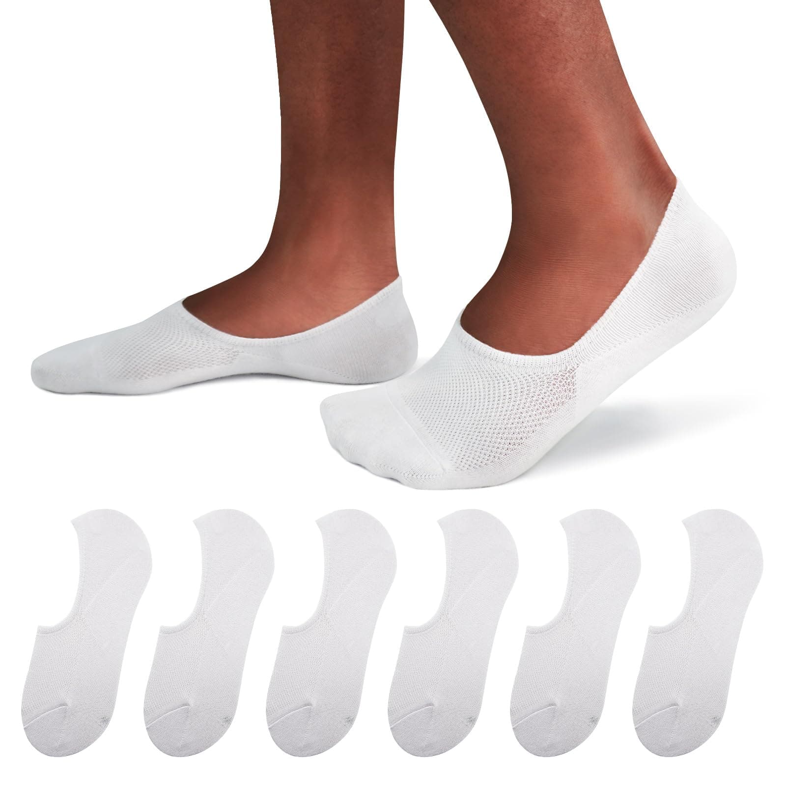 Men 6 Pure White SIXDAYSOX