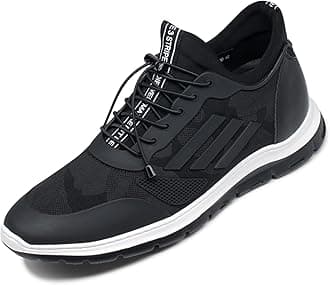 CHAMARIPAMen's Invisible Height Increasing Elevator Sneakers, Casual Fashion Hidden Heel Knit Shoes - Stylish, Comfortable, and Breathable 2.36"/ 2.76"/ 3.15" Inches Taller Handcrafted