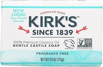 Kirk's Original Coco Castile Soap Fragrance Free 4 oz (Multi-Pack)